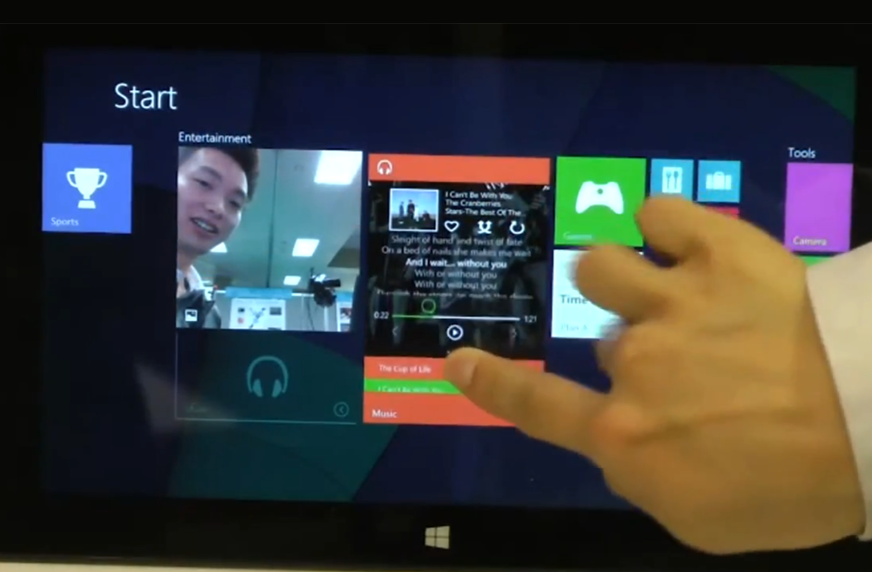 Tiles interactivos en una Surface