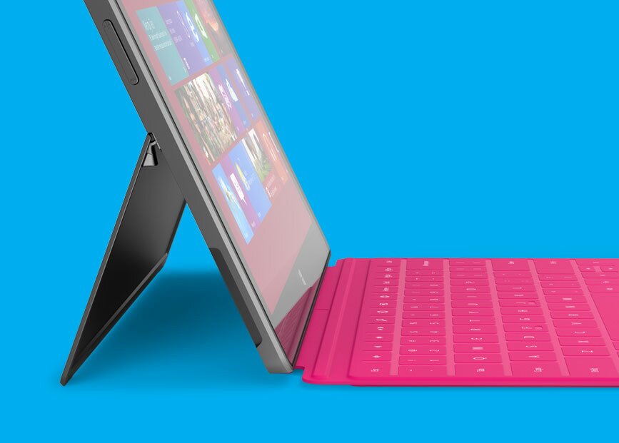Tablet Microsoft Surface con touch cover rosa