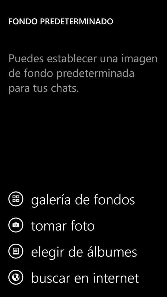 Añadir un fondo personalizado en WhatsApp