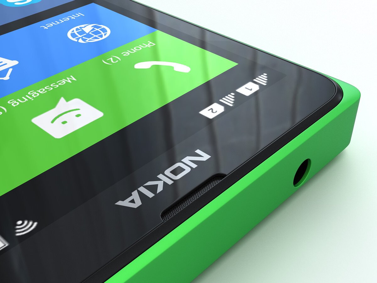 Imagen de la parte superior del Nokia X verde