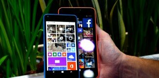 El lumia 640 junto al 640 XL y su diferencia de tamaño