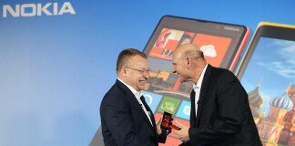 Elop y Ballmer, en la presentación de un Nokia Lumia