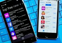 iPhone y Lumia sobre teclado de Surface