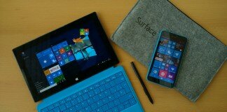 Surface Pro 3 y Lumia 640 azules
