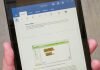 Documento de Word en smartphone con Android