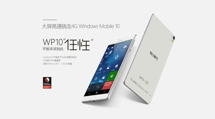 Cube WP10, un phablet con Windows 10 Mobile