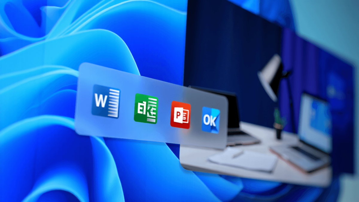 Portátil con la barra de tareas de Windows en pantalla.