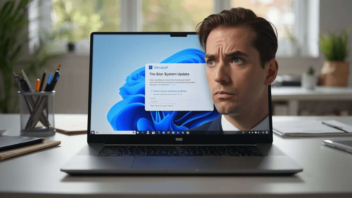 Ordenador portátil con el logotipo de Windows 11 en pantalla.