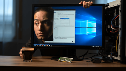 Acelerador típico de un coche simulando la velocidad de Windows.