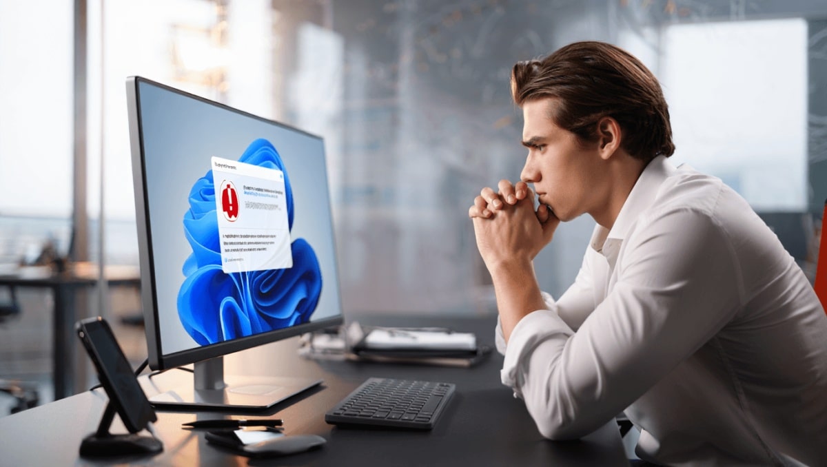 PC de Windows iniciando su sistema operativo en dispositivo portátil