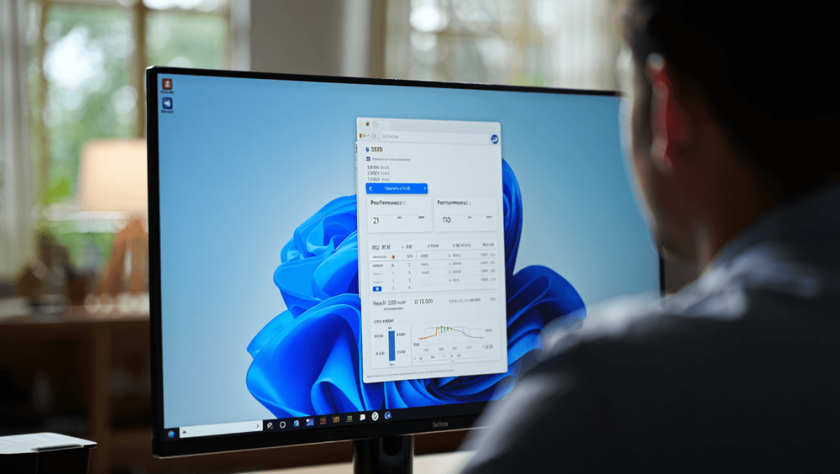 Usuario instalando módulo de memoria RAM en PC.