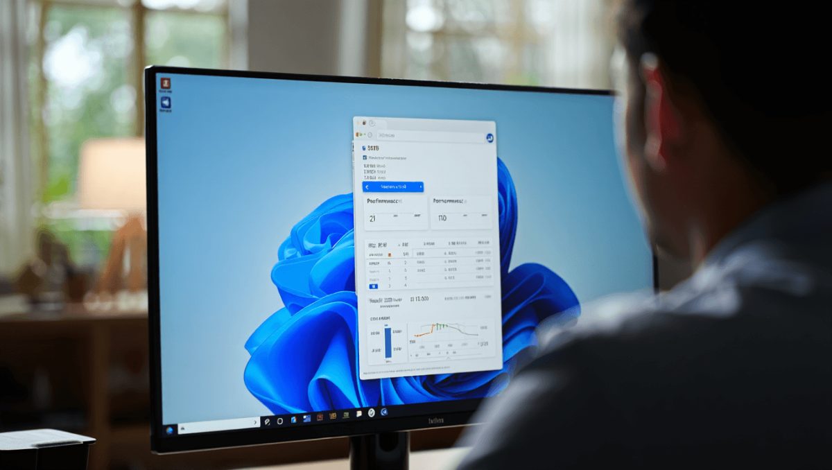 Usuario instalando módulo de memoria RAM en PC.