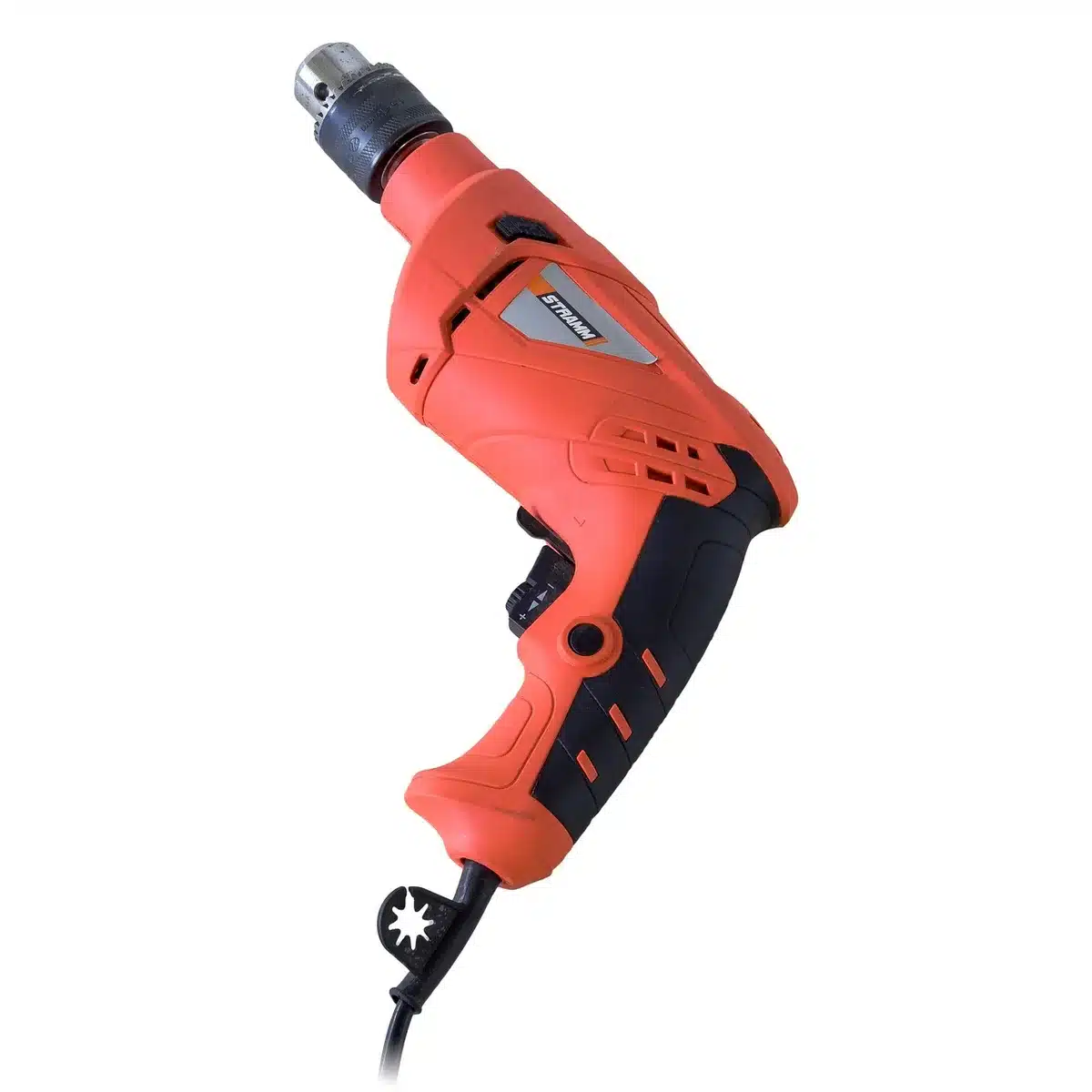 A sturdy plastic case open showing many organized drill bits, driver bits and wall plugs, no logos or brand names