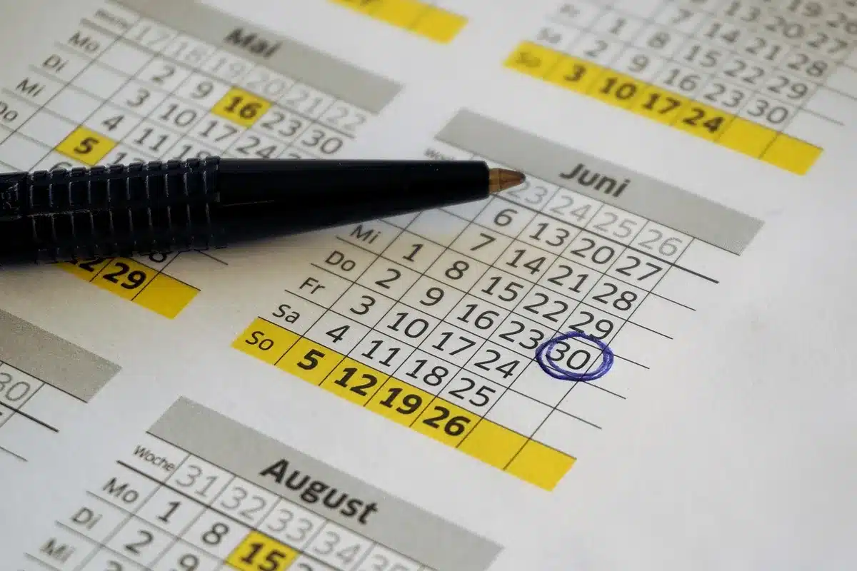 Calendario marcando la fecha de lanzamiento de juegos